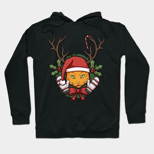 Ginger Christmas Cat Hoodie by Cat Club